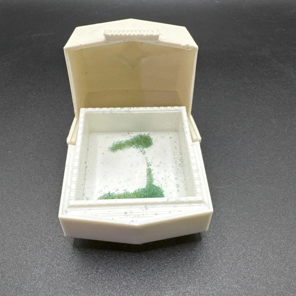 Vintage‎ Art Deco MCM White Celluloid Plastic Ring Box Presentation Box